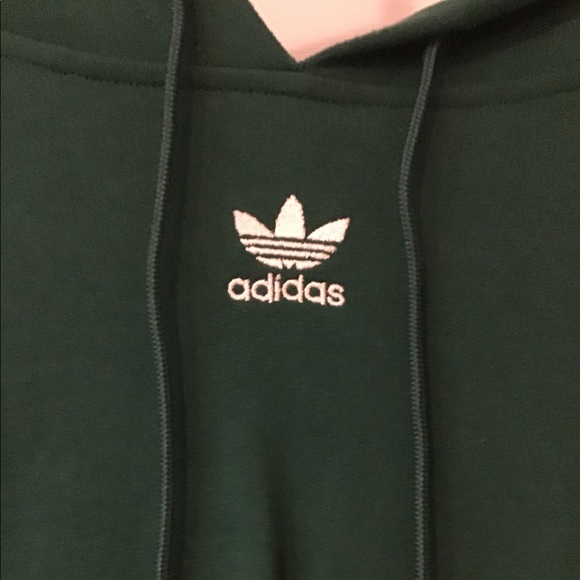 Green Cropped Adidas Sweater - Picture 3 of 4
